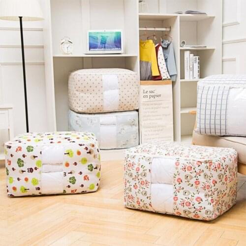 Clothes Storage Bag Portable Foldable Organizer With Zipper Waterproof Quilt Blanket Travel Storage Bags With Clear Window