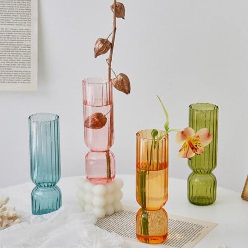 Flower Vase For Wedding Decor Centerpiece Glass Vase Planter Tabletop Terrarium Glass Containers Handmade Table Nordic Vase