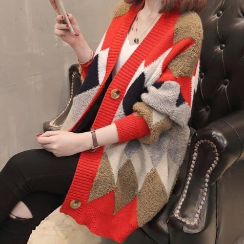 2019 Spring Autumn Korean Fashion Knit Cardigans Casual Knitted Sweater Women Thick Long Cardigan Coat Ladies Clothing DD2368
