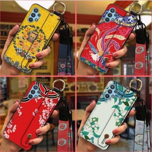 Waterproof Wristband Phone Case For Samsung Galaxy A32 4G/A32 LTE/SM-A325F Wrist Strap Fashion Design