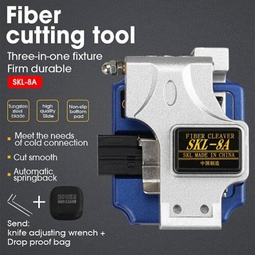 High Precision SKL-8A Optical Fiber Cleaver Hot Melt Fiber Optic Cutter Fiber Cleaver blue