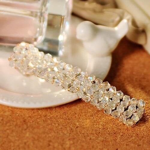 1PC Korean Version New Elegant Hairpins Hairgrips Crystal Rhinestone Barrettes Hair Clips For Women Girls Hair Accessories