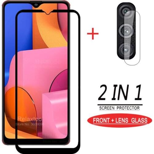 2-in-1 camera protector for samsung galaxy a20s glass protective sansung a20 s samsong a 20s ase 2019 a207f 6.5inch flim