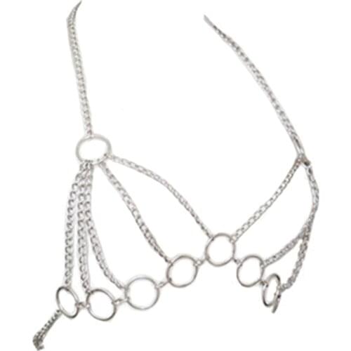 Women Sexy Temptation Reggiseno Metal Chain Bra Mujer Porno Lingerie Halter Bras Fantasia Sosten Fetish Lenceria