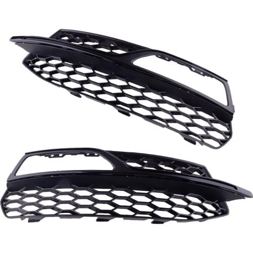 1 Pair Bumper Lower Honeycomb Fog Light Lamp Grille Cover Fit for Audi A3 S3 S-Line 2013 2014 2015 2016 8V3807681G 8V3807682G