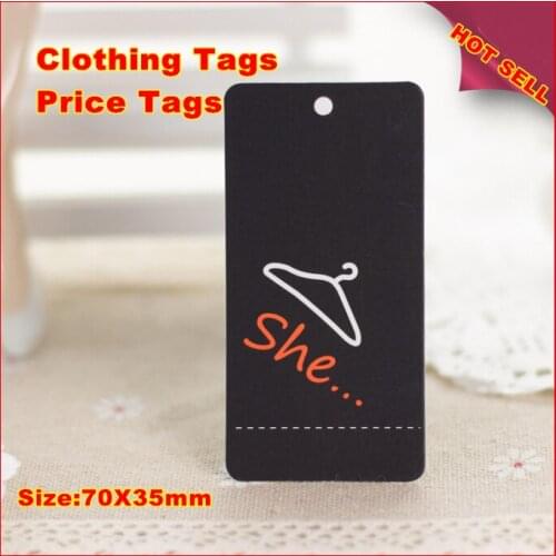 1000PCS Hot sell hang tags300g/sqm paper clothing tag without lamination suitable for writing words
