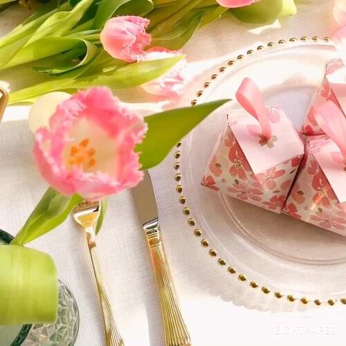 20 Pcs Of New Design Paper Jam Pattern With Sling Candy Box Wedding Chocolate Bomboniera Gift Party Supplies