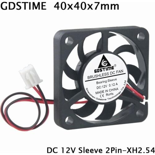 20pcs Lot Gdstime 4007S DC 12V 4cm 40mm 40x40x7mm PC CPU Computer Brushless Cooling Cooler Fan 2Pin