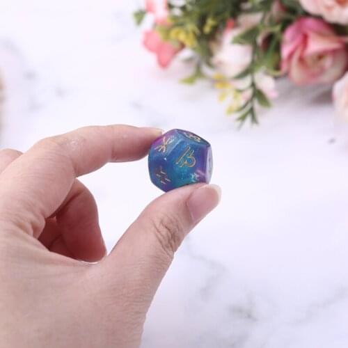 270C 3Pcs/Set Dice 12-Sided Astrology Zodiac Signs Dice For Constellation Divination Toys Entertainment Board Game Dice