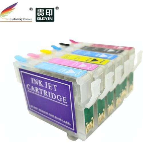79 T0791 refillable ink cartridge for epson Stylus Photo 1400 1500W P50 Artisan 1430 PX650 px660 PX660 700W 710W 720WD printer