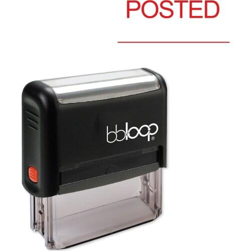 Bbloop Posted w/line Style Font and Design Self-Ink