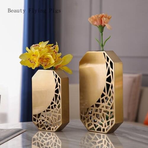 Beauty Flying Pigs Metal Flower Vases