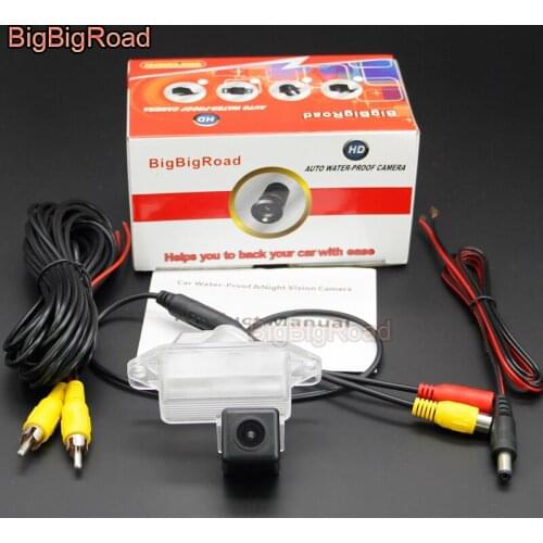 BigBigRoad For Mitsubishi Evolution X Outlander Pajero IO Grandis MPV Car Rear View Parking CCD Camera Waterproof Night Vision