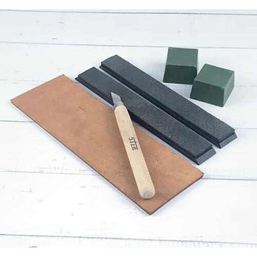 Big leather article knife sharper black cowhide polishing paste Sharpening wax mirror surface grinding Polish belt Razor Strop