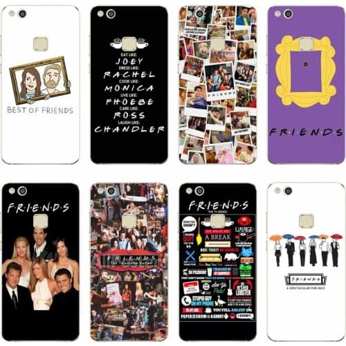 Friends tv Cover Soft Silicone TPU Phone Case For Huawei P8 P9 P10 P20 Lite Mate 9 10 Honor V9 9 Mate 9 10 Por P9 P10 P20 Plus