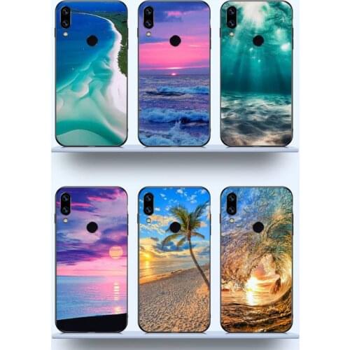 Summer nature sea Ocean Waves Phone Case For Xiaomi Redmi note 7 8 9 t max3 s 10 pro lite luxury design shell cover