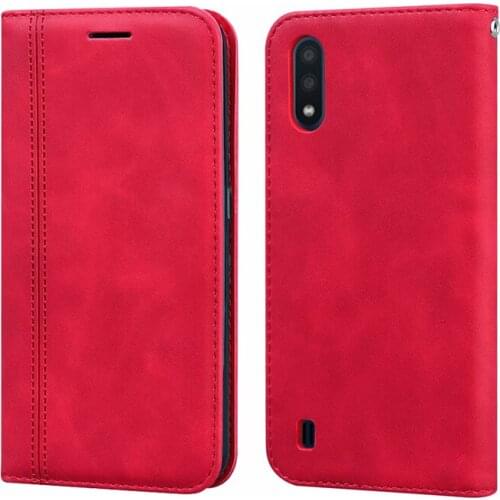 Business Flip Case for Samsung Galaxy A01 2019 A015F 5.7 Coque Leather Cases For Funda Galaxy A01 A 01 Cover Book on Samsung A01