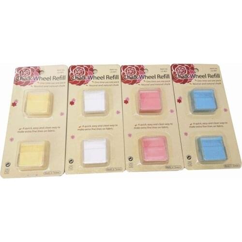 DIY Sewing Parts Chalk Wheel Spares Three Colours --- Rosy red / Yellow / Blue chalk wheel refill