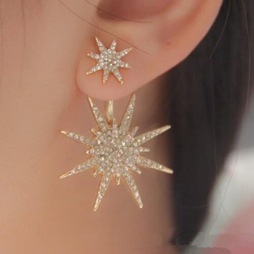 European and American fashion new jewelry wholesale, mounted snowflake earrings, guardian accessories