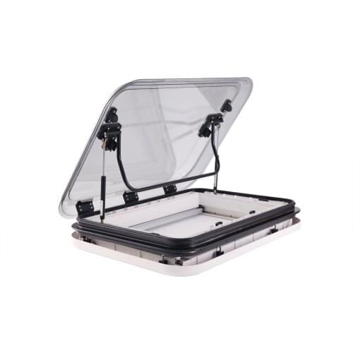 700x500mm 27.6 x19.7” RV Caravan Motorhome LED Skylight Roof Window With Anti-Insect Net and Sunshade