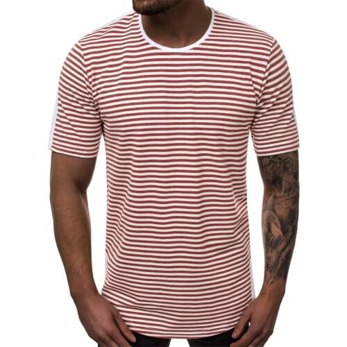 T-Shirt Men 2021 Summer Striped O-Neck Short Sleeve Breathable Tees Tops Casual Style Male Clothes Fashion 3D Printing T-Shirts
