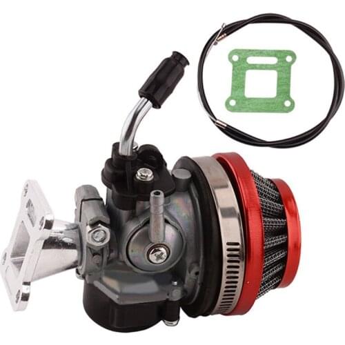 Racing Carburetor 2 Stroke 37 49cc with Air Filter Motorcycle Aluminum Carb Carburetor Mainfold Assembly