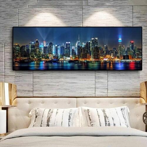 5D Square Round Diamond Painting New York Colorful City Night Landscape Home Decoration Full Drill Embroidery Handicraft Art