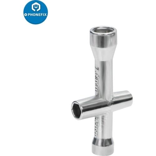 2pcs Mini Spanner 4mm 5mm 5.5mm 7mm Screw Nut Hexagonal Cross Wrench Sleeve Hex Socket RC Model Car Maintenance Wheel Tool