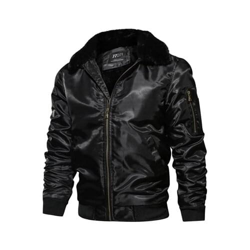 Mens Winter Bomber Jacket Thick Thermal Down Cotton Parkas Male Casual Hoodies Faux Fur Collar Windbreak Warm Coats,TA150