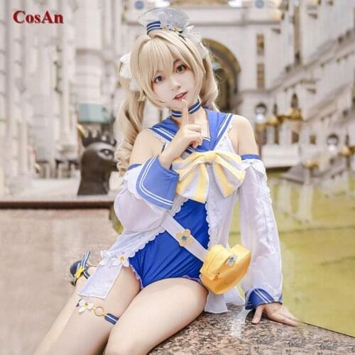 New Game Genshin Impact Barbara Cosplay Costume Shining Kanadeai Lovely Summer Swimsuit Activity Party Role Play Clothing XS-XL