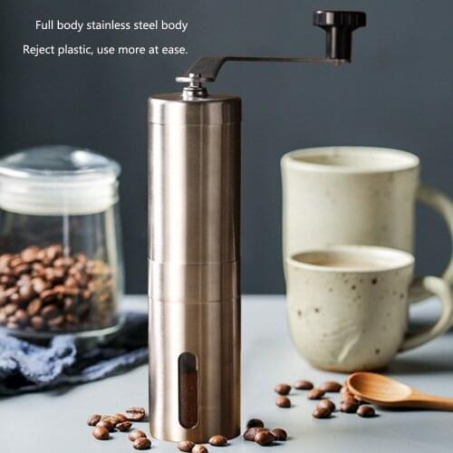 Abrader 2021 New Small Stainless Steel Coffee Bean Grinder Hand Grinder Freshly Ground Manual Coffee Machine Creativity Hot