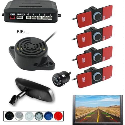 Original Car 4.3 parking monitor 4 blind spot sensor + led camera bracket for Toyota Detection Reverse for video monitor display