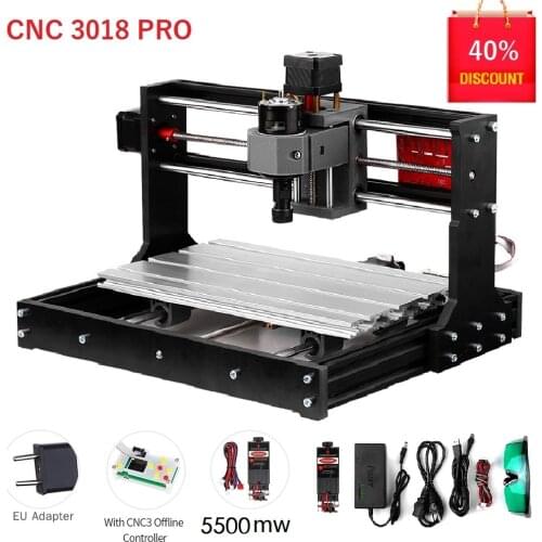 KKMOON 3018 Pro Laser Engraving Machine GRBL ER11Control CNC Engraving Machine Wood Router With Offline Controller Extension Rod