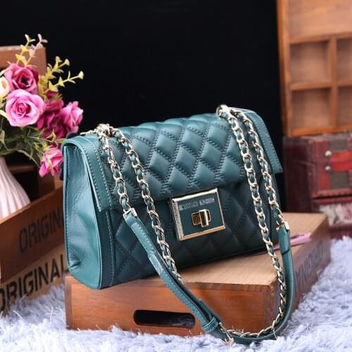 Genuine Leather Lattice Pattern Crossbody Bag for Women New Luxury Brand Designer Bags Ladies Fashionable Purses Channels Bolso