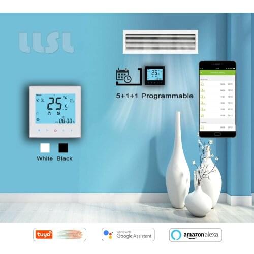 Tuya wifi thermostat 0-10V modulating fan NO NC valve for heating or cooling works with Alexa Google Home