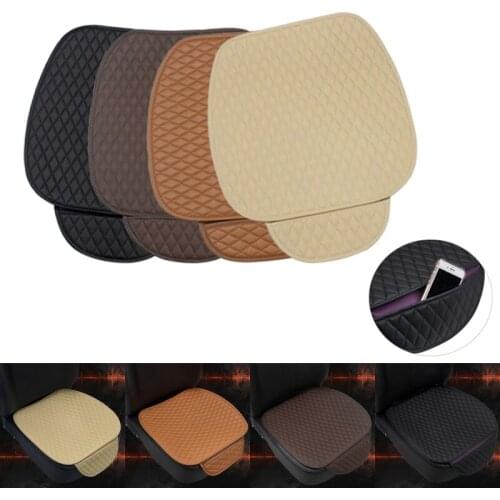 Universal Car Front Seat Cover Pad Breathable PU Leather Pad Mat Seat Cushion Auto Chair Cushion