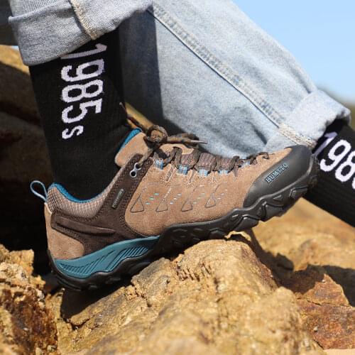 HUMTTO Waterproof Hiking Boots Outdoor Sneakers for Men Brand Leather Walking Mens Mountain Climbing Trekking Sport Man Shoes
