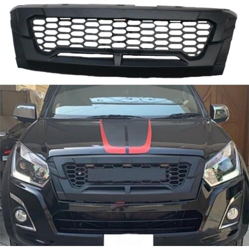 GRILL HIGH QUALITY RACING GRILLE GRILLS FRONT BUMPER MASK COVER FIT FOR ISUZU DMAX D-MAX 2016-2018