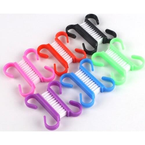 10Pcs/Lot Plastic Nail Cleaning Brush Soft Remover Dust Makeup Brushes Nail Care Accessories Colorful Acrylic Manicure Brush Set