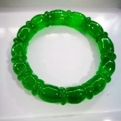 100% Real natural Jade emerald Bracelet green jade bangles manual carved round jade bangle High ice Bracelet jade jewelry
