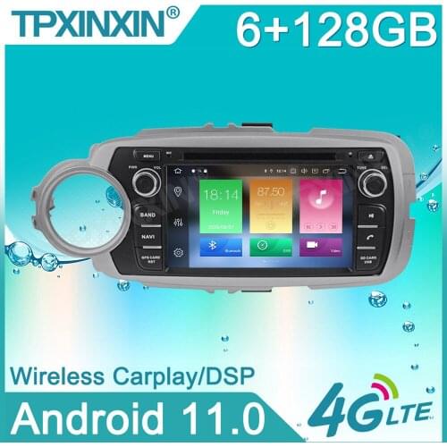 128GB For Toyota Yaris 2012-2015 Car Stereo Multimedia Player Android GPS Navigation Auto Audio Radio Carplay Head Unit