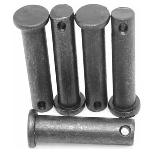 2pcs M16 iron GB882 Locating pin Flat head with holes Cylindrical shaft pins 30-70mm length