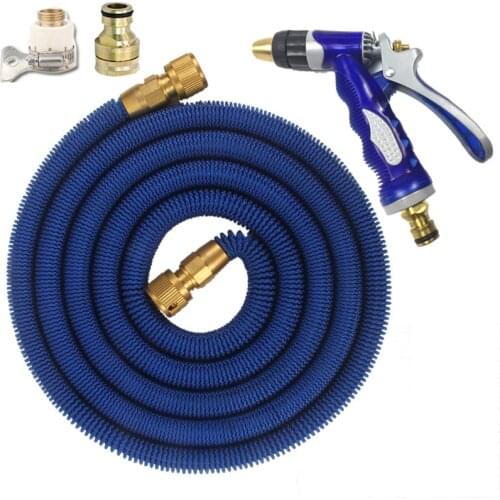 2018 High Quality 25FT-75FT Garden Hose Expandable Magic Flexible Water Hose Hose Plastic Hoses Pipe With Coppe Gun To Watering