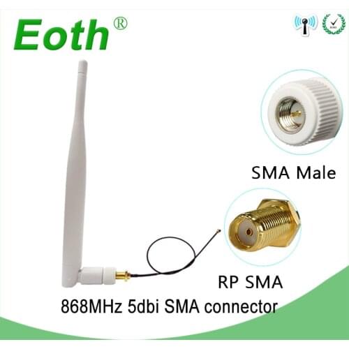 868MHz Antenna lora lorawan 915MHz white 5dbi SMA Male Connector GSM 915 MHz 868 MHz antena antenne waterproof Pigtail Cable