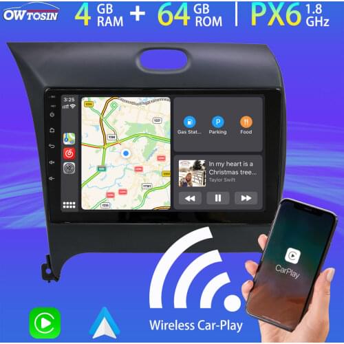 9" Android 10.0 PX6 4+64G Car Multimedia Player For Kia Forte K3 Cerato 3 LHD 2013-2017 GPS Radio DSP Bluetooth 5.0 Carplay Auto