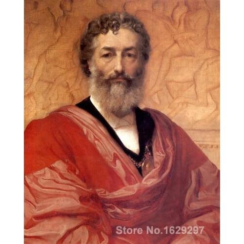 Self portrait by Frederic Leighton famous portrait artist High quality Hand painted