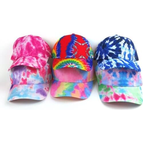 Tie Dye Klittenband Verstelbare Vader Hoed Outdoor Motion Unisex Shading Zomer Lente Mannen Mode Nieuwe Baseball Cap Pet