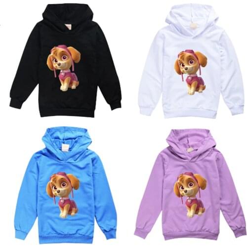 Paw Patrol Dog Sweatshirts Hoodie Pullovers Drawstring Streetwear Children Kid Boy Girl Hooded Jacket Spring Autumn Fleece Tops