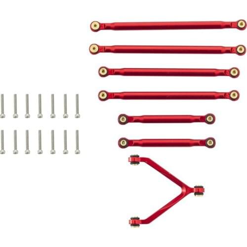 For Axial SCX24 90081 1/24 RC Crawler Car Metal Pull Rod Link Linkage Tie Rod Kit Upgrade Parts Accessories
