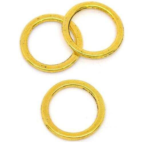 DoreenBeads Retail golden tone Closed Jump Rings 15mm Findings,sold per pack of 100